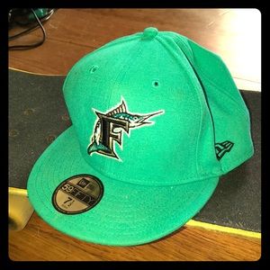 Old school marlins fitted cap